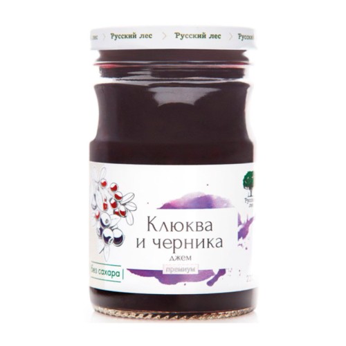 Джем без сахара Клюква и Черника