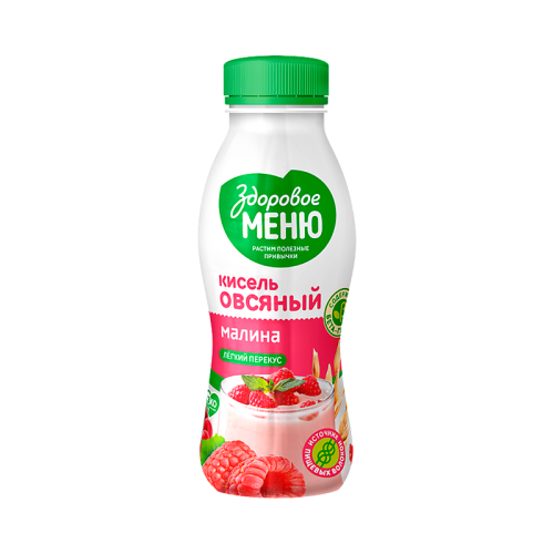 Кисель овсяный с малиной Здоровое меню