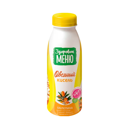 Кисель овсяный с облепихой Здоровое меню