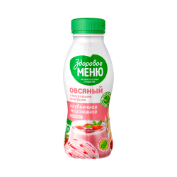 Йогурт овсяный клубничное мороженое Здоровое меню