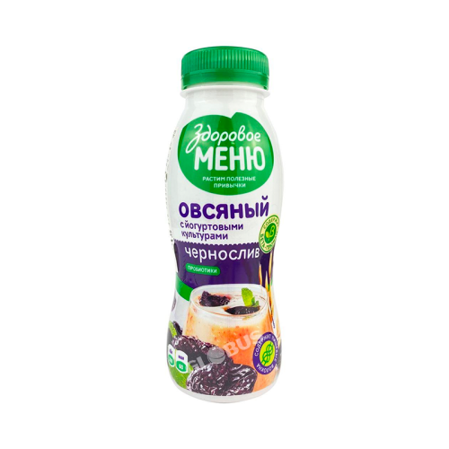 Йогурт овсяный с черносливом Здоровое меню