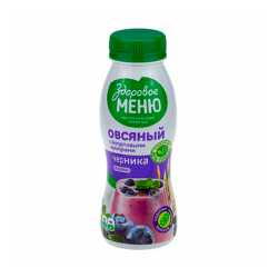 Йогурт овсяный с черникой Здоровое меню
