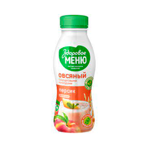 Йогурт овсяный с персиком Здоровое меню