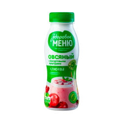 Йогурт овсяный с клюквой Здоровое меню
