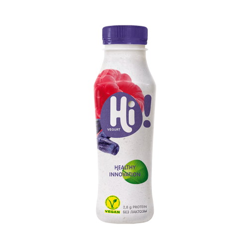 Hi-vegurt с малиной и жимолостью