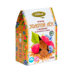 Печенье с малиной на мальтите и стевии Vitlen 200г