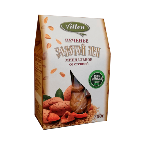 Печенье миндальное со стевией Vitlen 200г