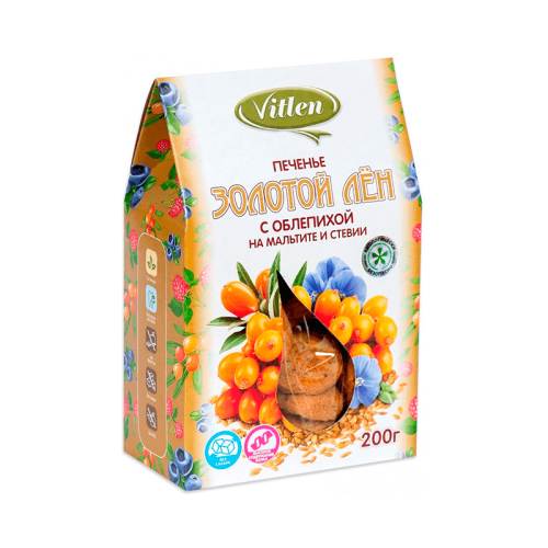 Печенье с облепихой Vitlen 200г Печенье с облепихой Vitlen 200г