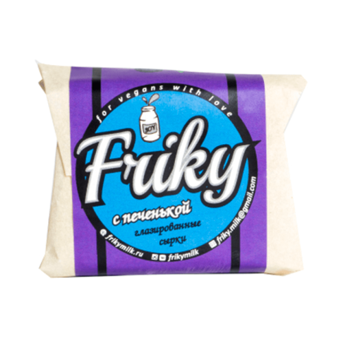 Растительный глазированный сырок с печенькой Friky Растительный глазированный сырок с печенькой Friky