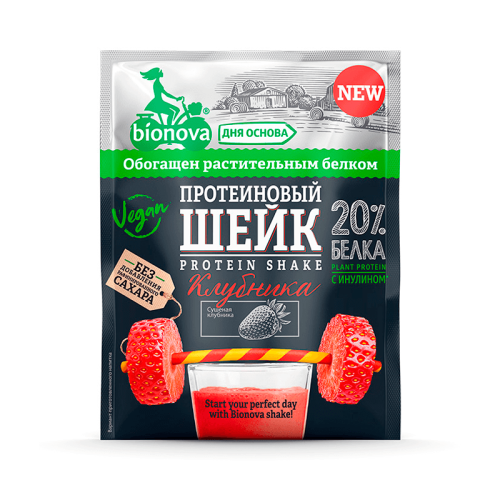 Протеиновый шейк с клубникой Bionova