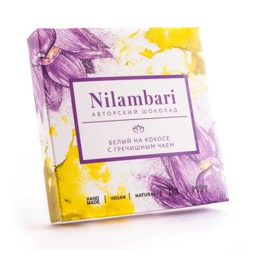 Nilambari Шоколад белый на кокосе с гречишным чаем Nilambari Шоколад белый на кокосе с гречишным чаем