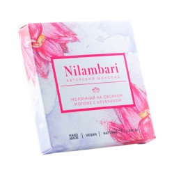 Nilambari Шоколад молочный на овсяном молоке с клубникой