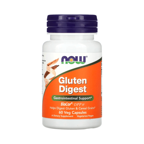 Gluten Digest добавка для переваривания глютена 60 растительных капсул NOW Foods
