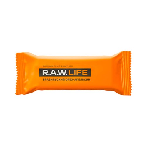 Батончик Бразильский орех-Апельсин Raw Life Батончик Бразильский орех-Апельсин Raw Life