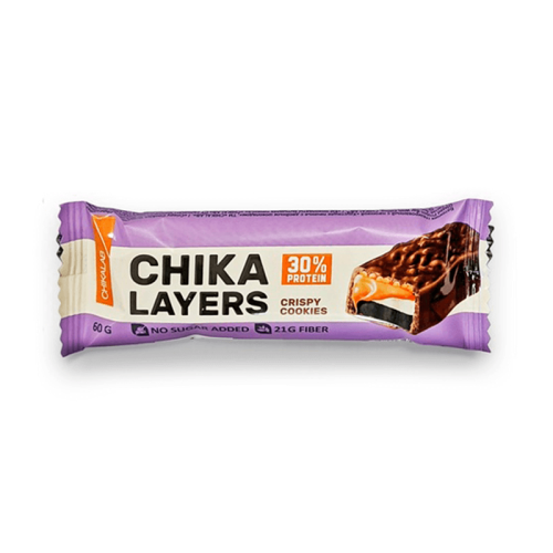 Протеиновый батончик Хрустящее печенье с двойным шоколадом Chika Layers