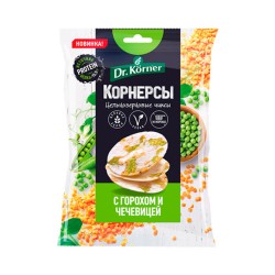 Цельнозерновые чипсы с горохом и чечевицей
