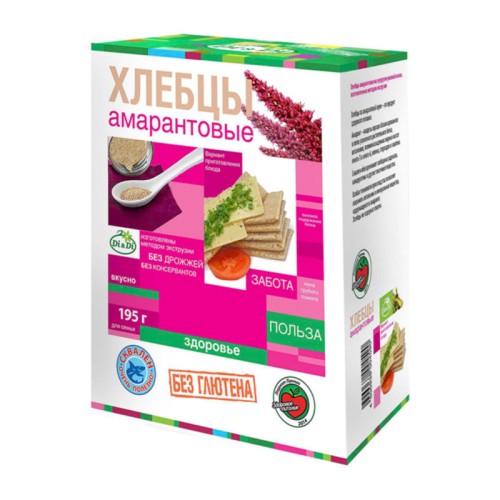 Хлебцы Di&Di амарантовые 195 гр