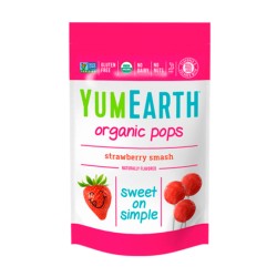 Леденцы YumEarth 14 шт, клубничные