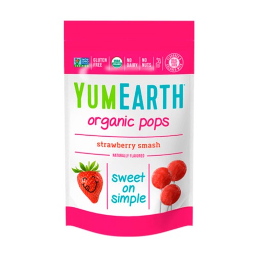 Леденцы YumEarth 14 шт, клубничные