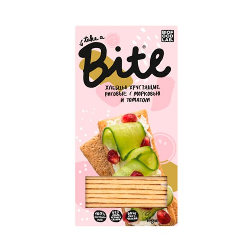 Хлебцы рисовые с морковью и томатом Bite 150 гр Хлебцы рисовые с морковью и томатом Bite 150 гр