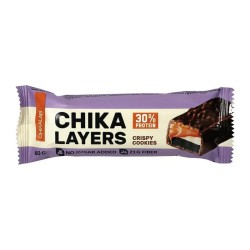 Батончик Хрустящее печенье с двойным шоколадом Chika Layers 60г