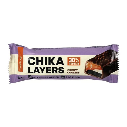 Батончик Хрустящее печенье с двойным шоколадом Chika Layers 60г Батончик Хрустящее печенье с двойным шоколадом Chika Layers 60г