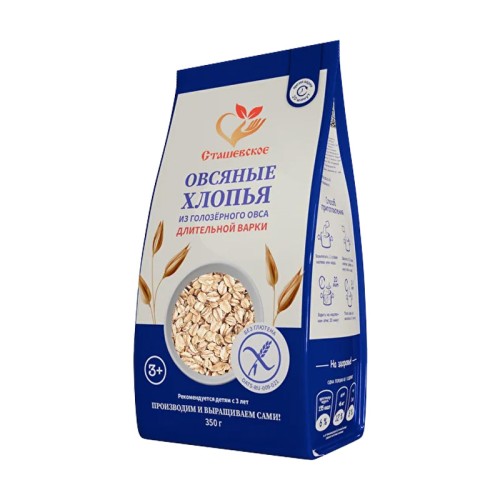 Овсяные хлопья длительной варки БГ Сташевское 350г