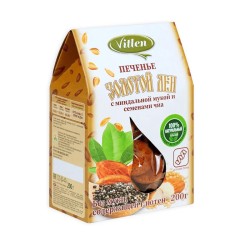 Печенье с миндальной мукой и чиа Vitlen 200г